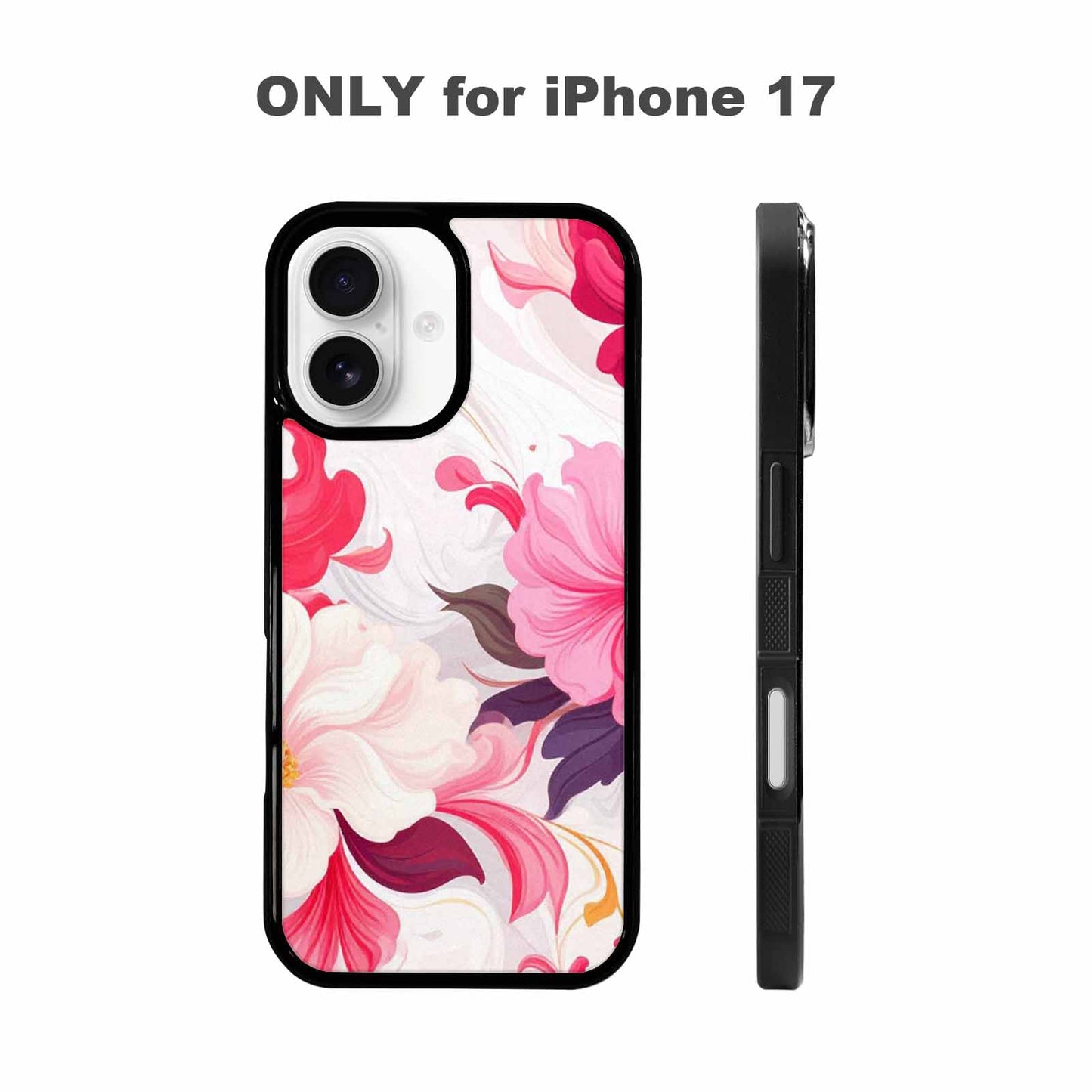 iPhone 17 Case — Marble Floral, Original Design Phone Case
