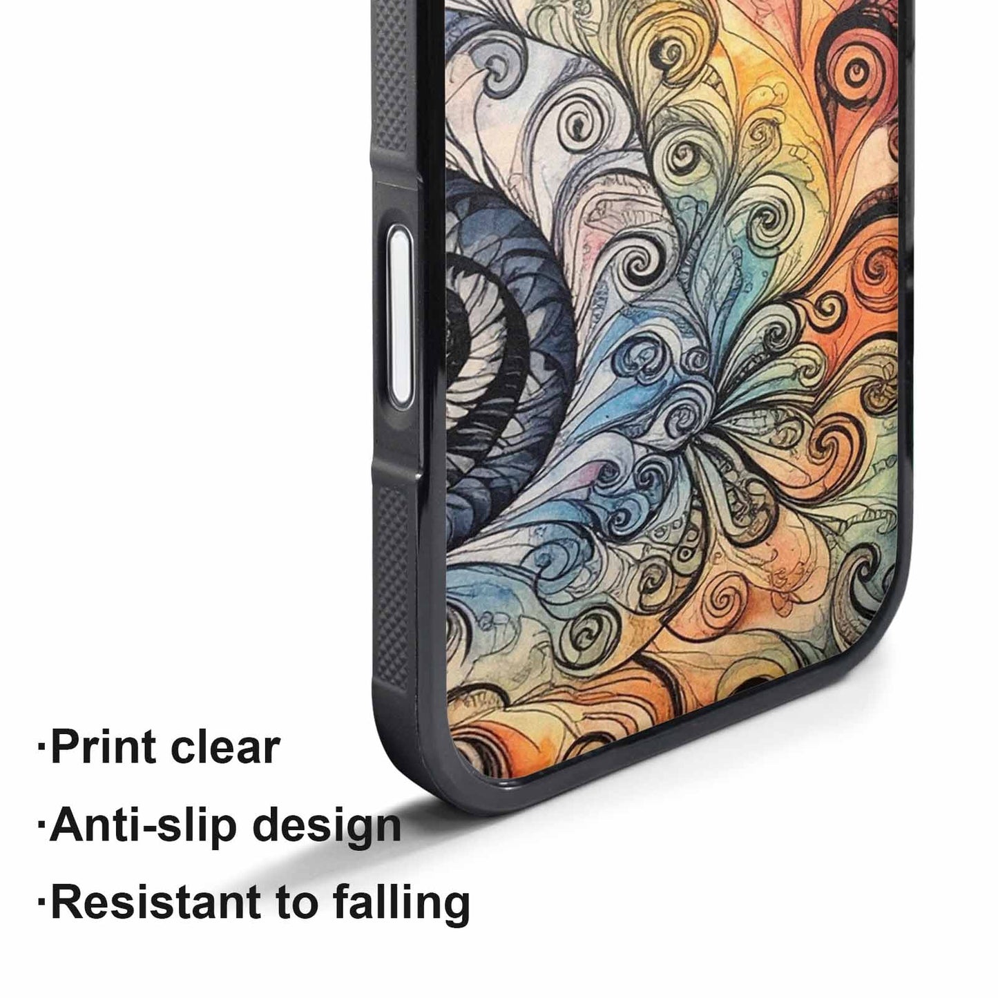 iPhone 17 Pro Max Case — Tie Dye Swirls (black Tie Dye, Original Design Phone Case