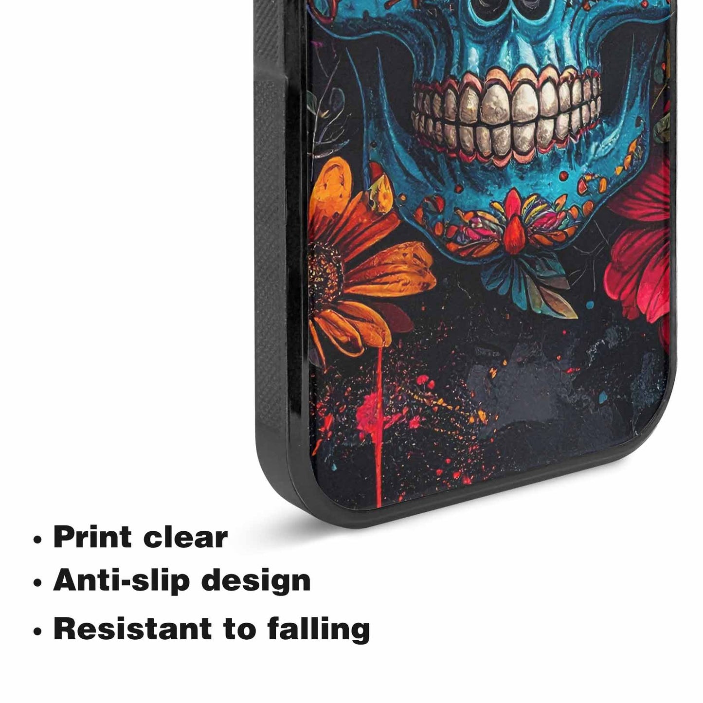 iPhone 15 Plus Case — Graffiti Skull Art Seamless Pattern Vibrant, Custom Printed Phone Case