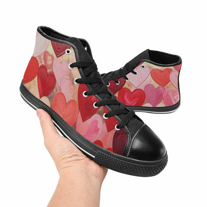 MEN'S No Words Or High Top Canvas Vibrant Chaos Custom Shoes