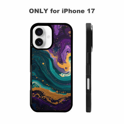 iPhone 17 Case — Marble Galaxy Swirl Galaxy Space, Personalized Phone Case