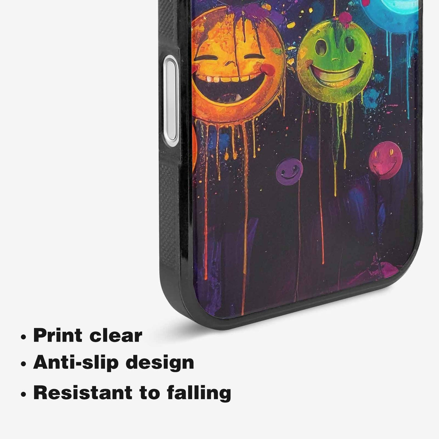 iPhone 16 Case — Smiley Faces Glow Smiley Faces Pattern, Personalized Phone Case