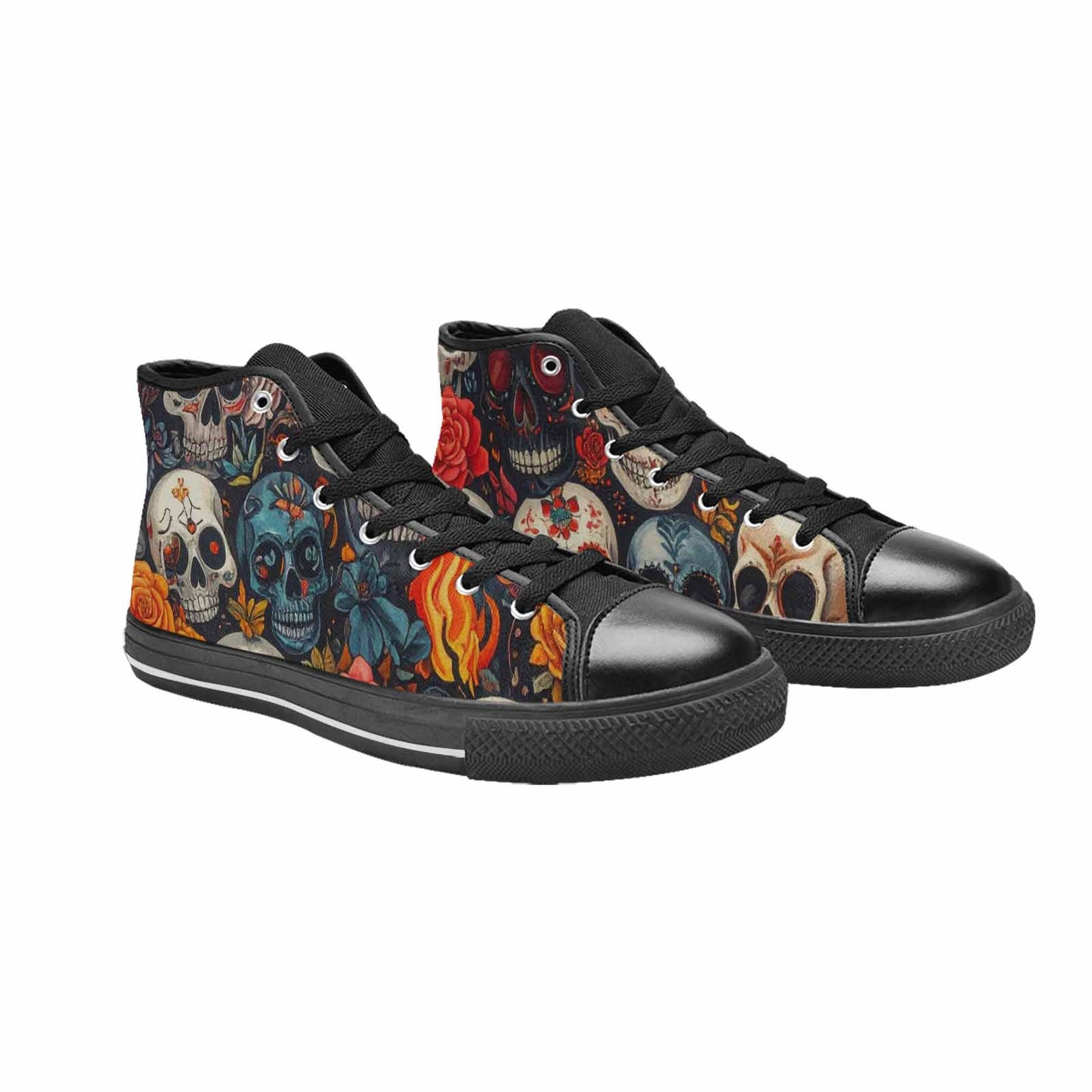 MEN'S Skull High Top Canvas Y2K Custom Shoes