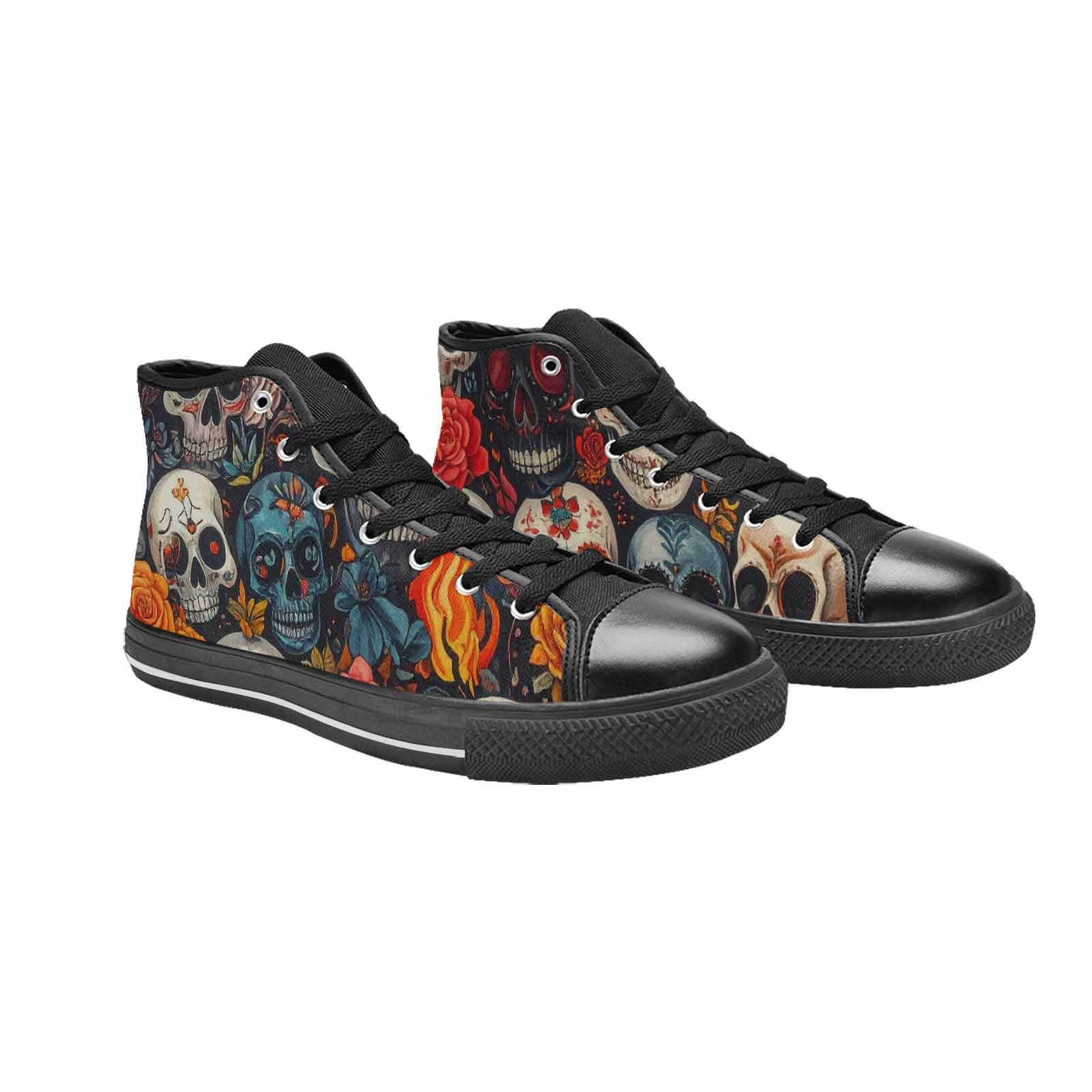 MEN'S Skull High Top Canvas Y2K Custom Shoes