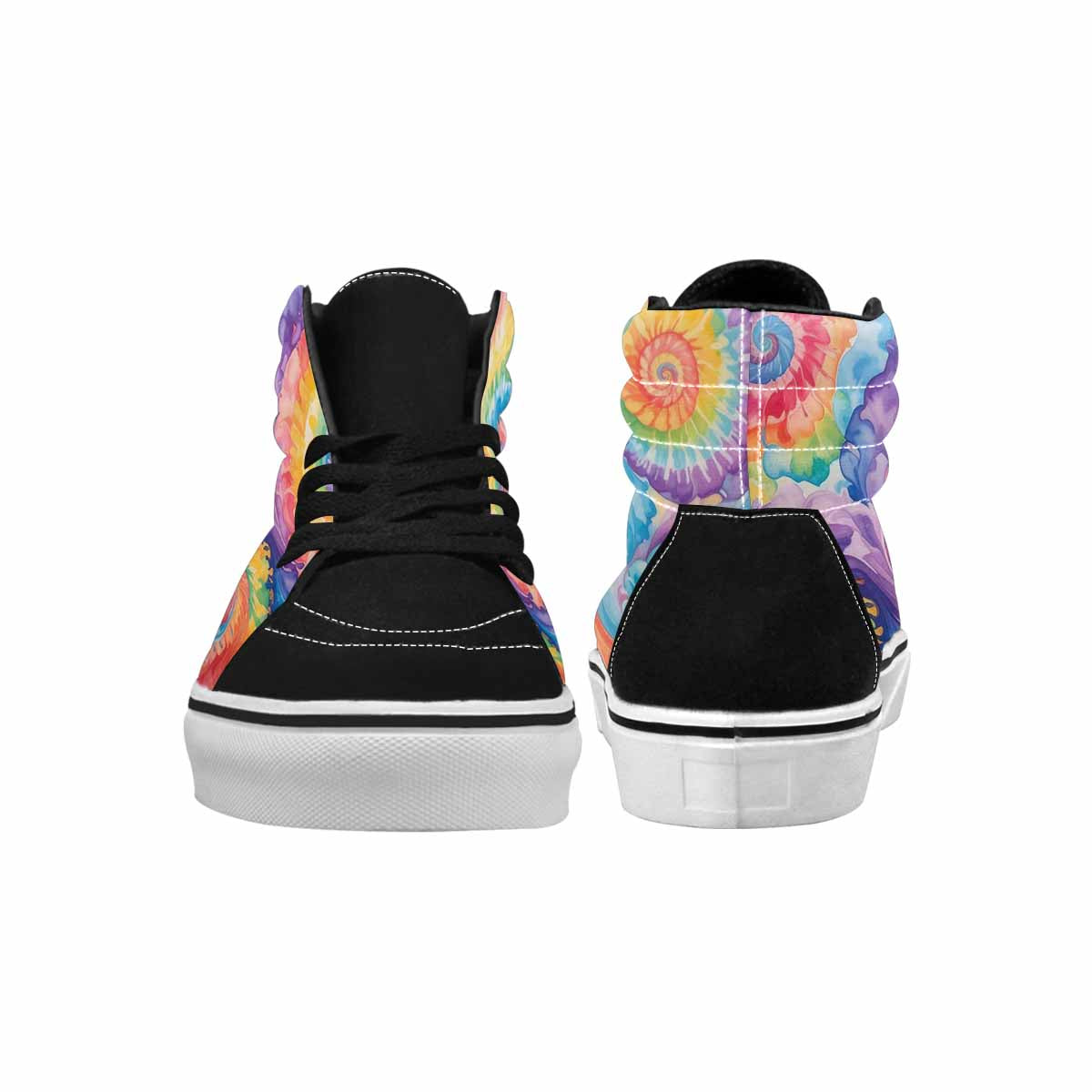 MEN'S Tie High Top Canvas Cottagecore Custom Sneakers