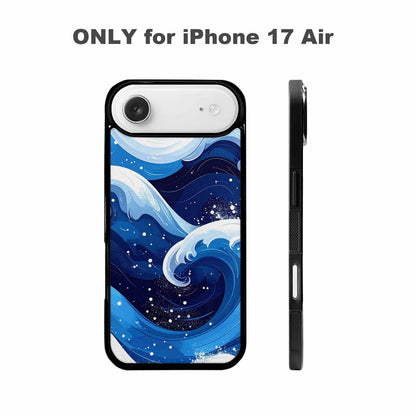 iPhone 17 Air Case — Glossy Winter Wave Seamless Cartoon Cute, Unique Phone Case Design