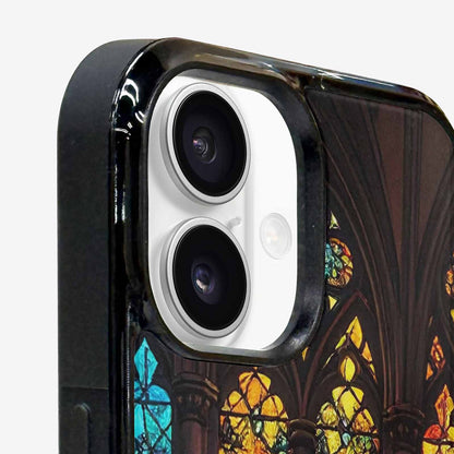 iPhone 16 Case — Stained Glass Cathedral, Custom Art Phone Cover