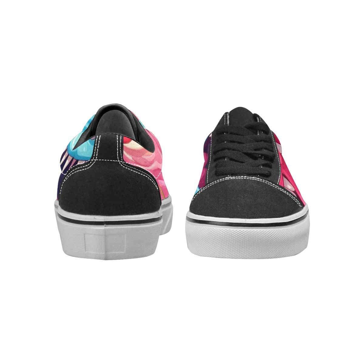 MEN'S Melting Icecream Monster Cherry Canvas Lace-Up Dark Academia Custom Sneakers