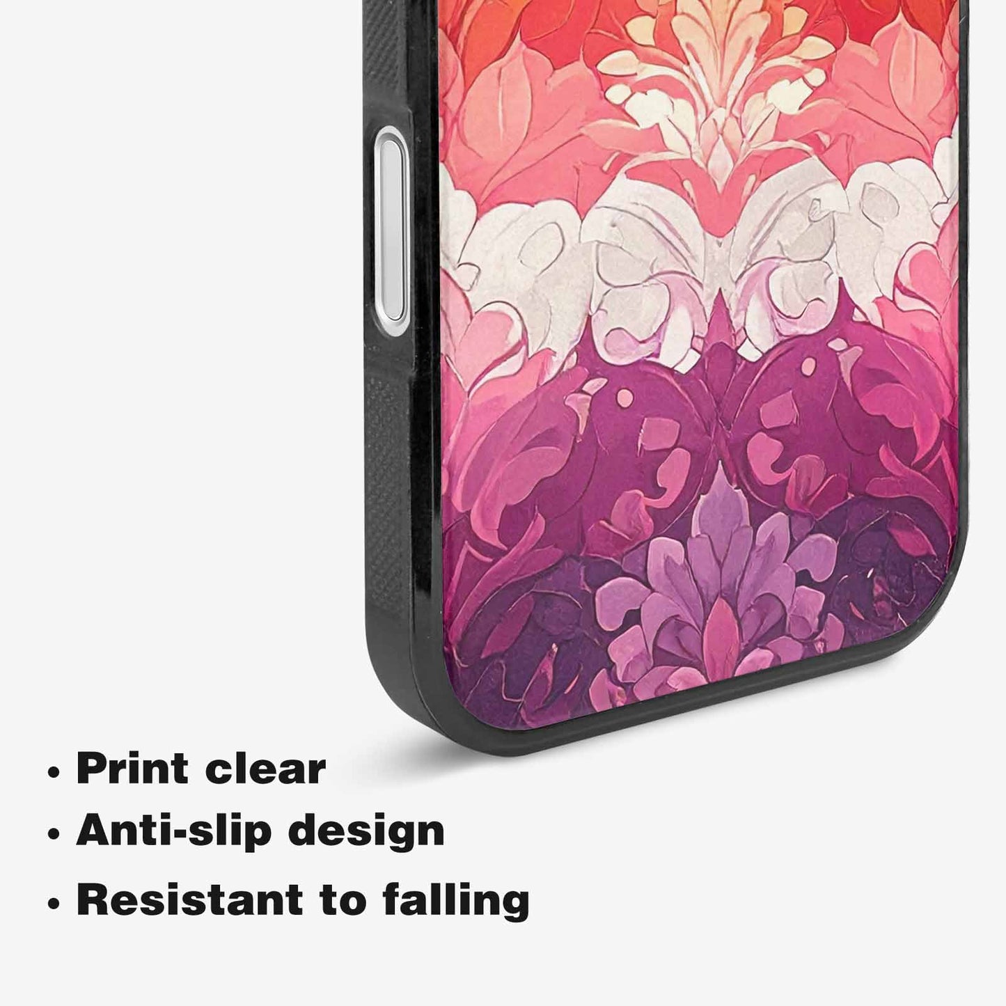 iPhone 16 Plus Case — Lesbian Flag Color Theme Small Rainbow, Customized Protective Case