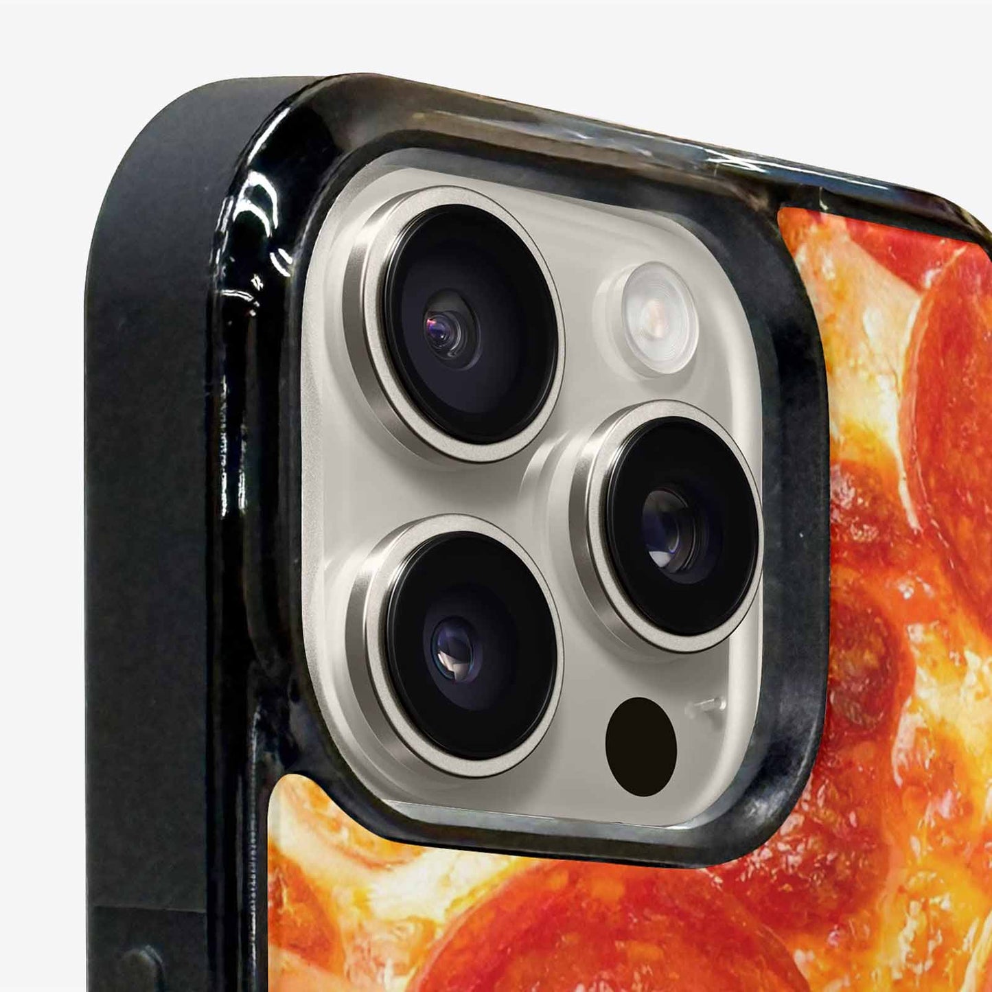 iPhone 16 Pro Max Case — Pepperoni Pizza Background Art Filling Entire, Custom Print Case Cover