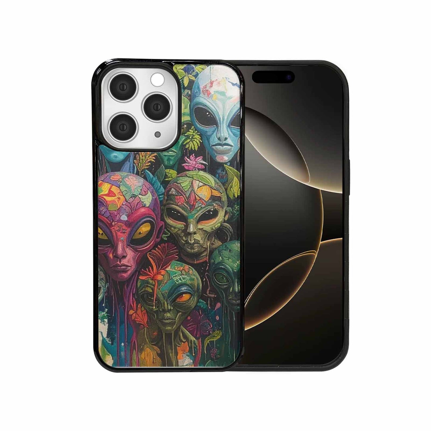 iPhone 15 Pro Max Case — Aliens Pattern Hundreds Of Sma Cbj, Unique Phone Case Design