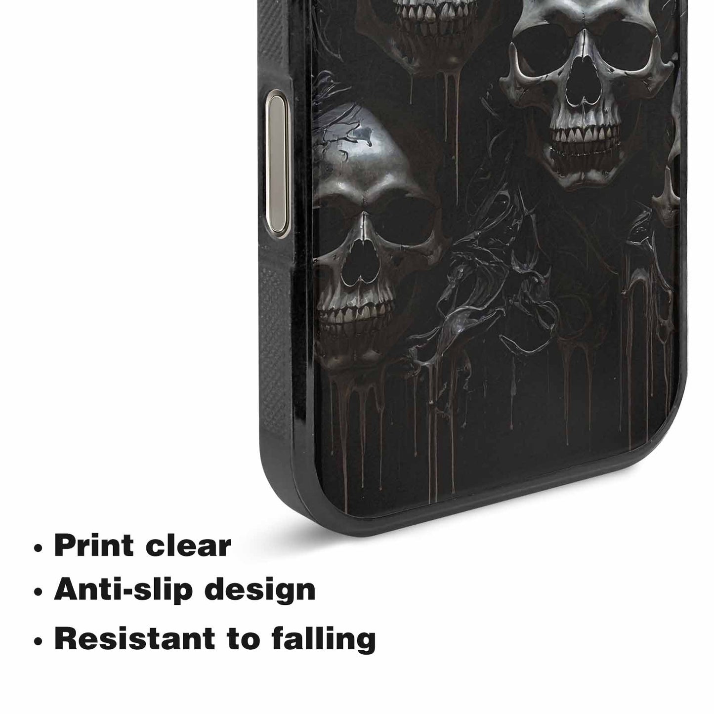iPhone 16 Pro Case — Grey Dark Black And Grey Tones, Unique Phone Case Design