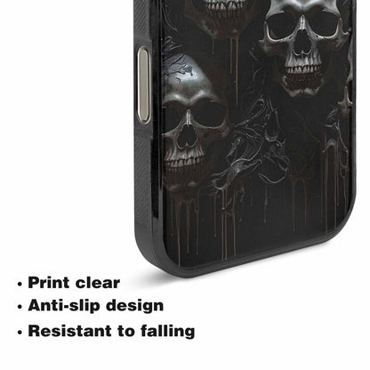 iPhone 16 Pro Case — Grey Dark Black And Grey Tones, Unique Phone Case Design