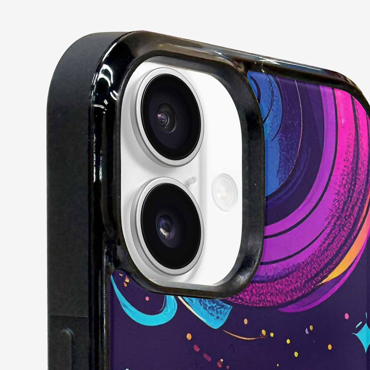 iPhone 16 Case — 1970s Disco Cartoon Art Pattern, Custom Printed Phone Case