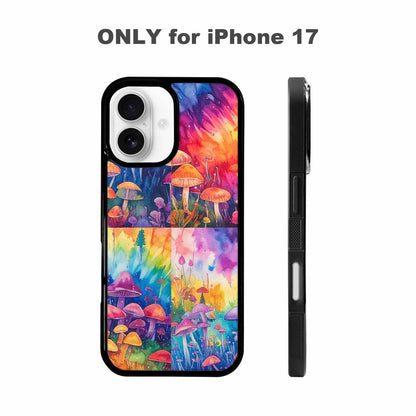 iPhone 17 Case — Mushrooms Tie Dyemushrooms Pat Tie Dye, Custom Print Case Cover