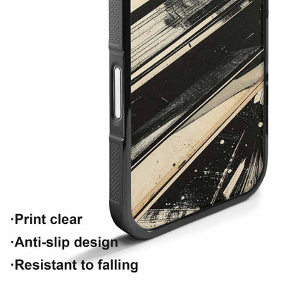 iPhone 17 Case — Black And White Solid Retro Vintage, Custom Made Phone Cover
