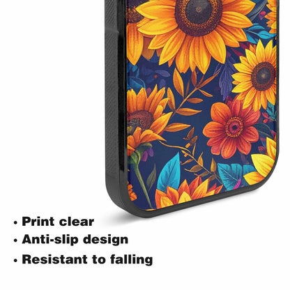 iPhone 15 Case — Sunflower Skulls Print Custom, Custom Printed Phone Case