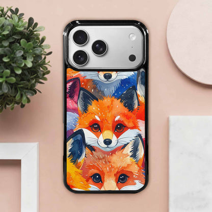 iPhone 17 Pro Max Case — Watercolor Kawaii Fox Watercolor Abstract, Custom Print Case Cover
