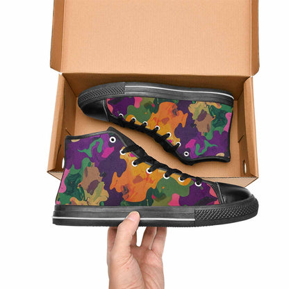MEN'S Military Camouflage Blotch High Top Canvas Dark Academia Sneakers