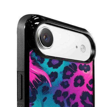 iPhone 17 Air Case — Leopard Melting Neon Animal Print, Personalized Phone Case