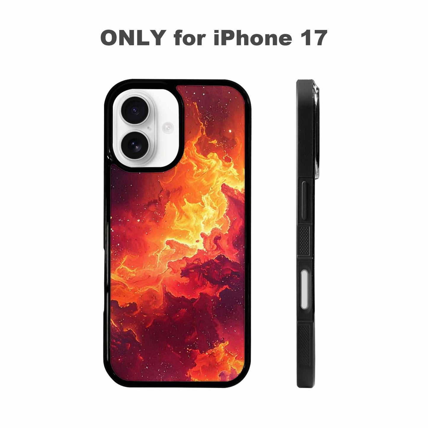 iPhone 17 Case — Galaxy Art Red Orange Galaxy Space, Original Design Phone Case