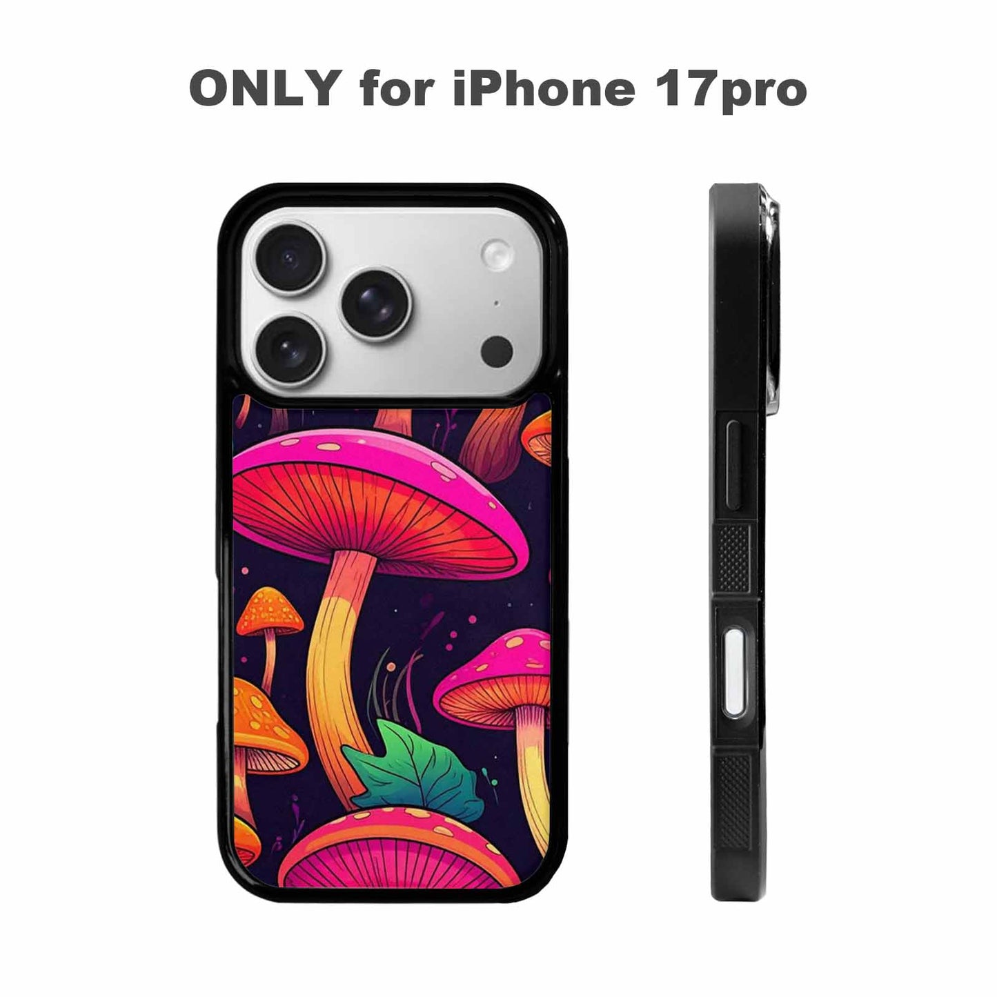 iPhone 17 Pro Case — Psychedelic Mushroom Cartoon Pattern Cartoon Cute, Original Design Phone Case