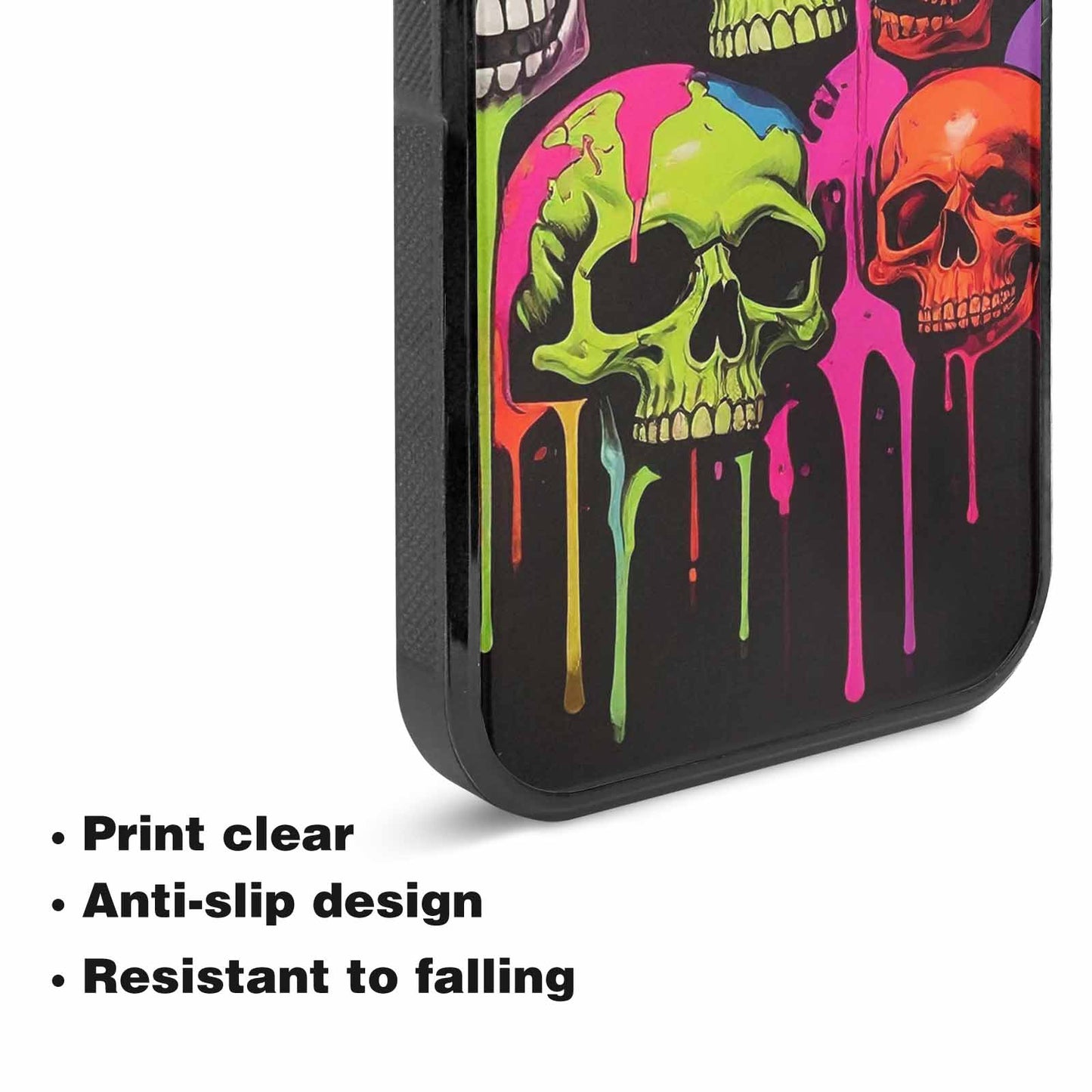 iPhone 15 Plus Case — Vibrant Camo 1000\'s Of Skeletons Neon, Custom Made Phone Cover