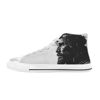 WOMEN'S Jesus_Ht_13 High Top Canvas Dark Academia Custom Shoes