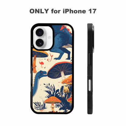 iPhone 17 Case — Vintage Dinosaurs Mushroom Retro Vintage, Personalized Phone Case