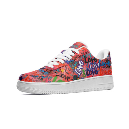 Love Unisex Low Top Leather Sneakers