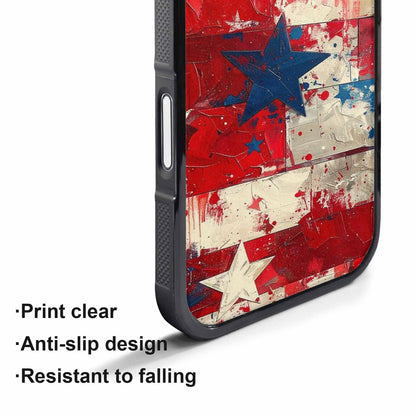 iPhone 17 Pro Max Case — Patriotic Stars And Stripes Galaxy Space, Custom Printed Phone Case