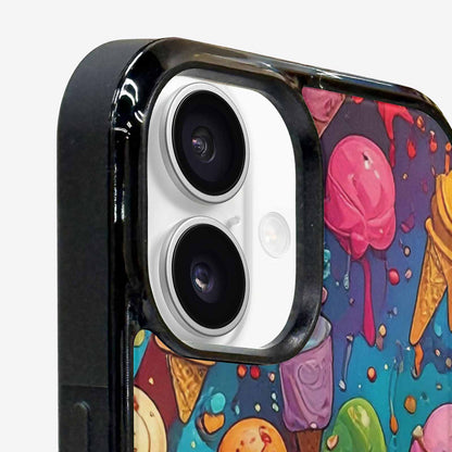 iPhone 16 Plus Case — Ice Cream Motif Ice Cream Motifs, Custom Designed Case Cover