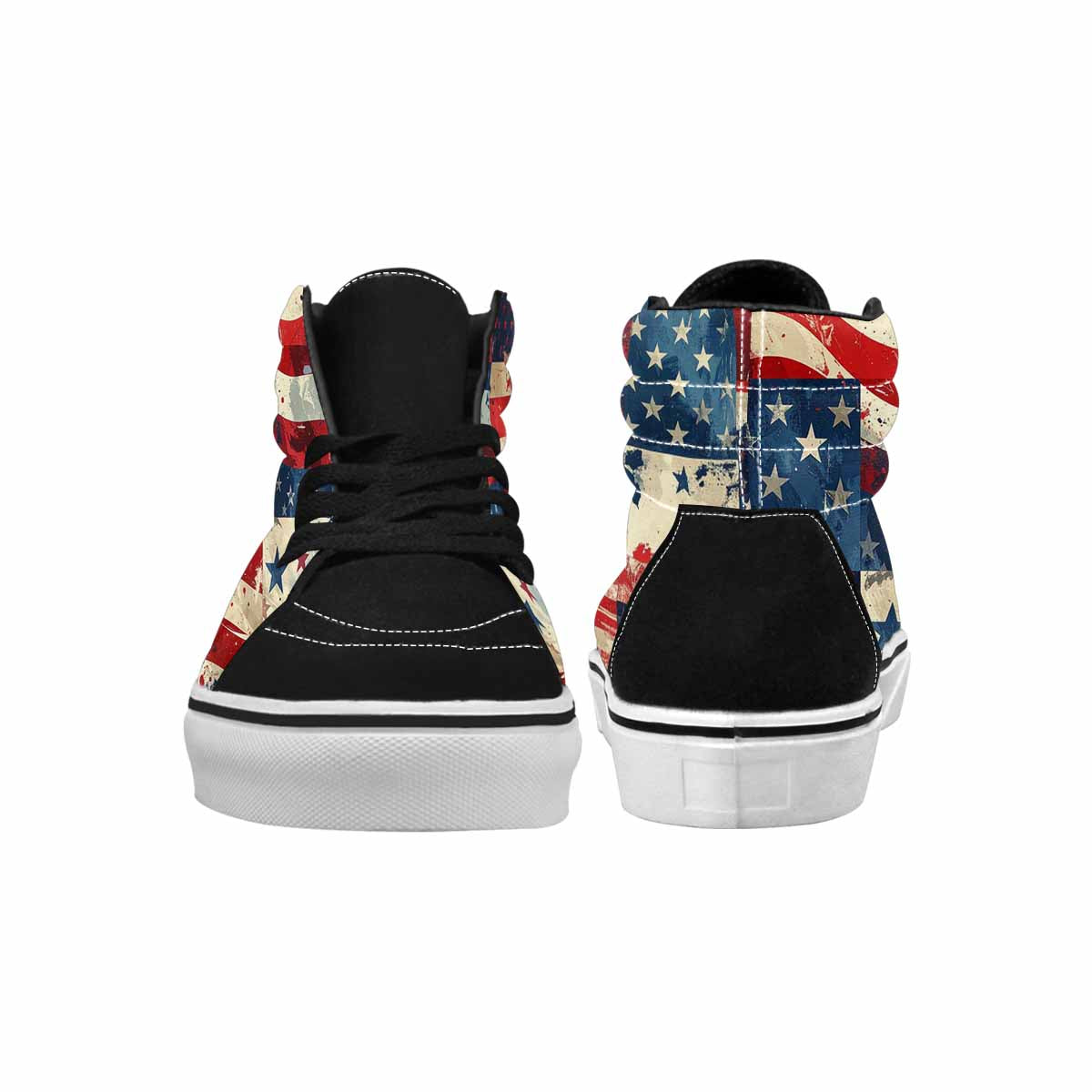 MEN'S American Flag Stars High Top Canvas Aesthetic Custom Sneakers