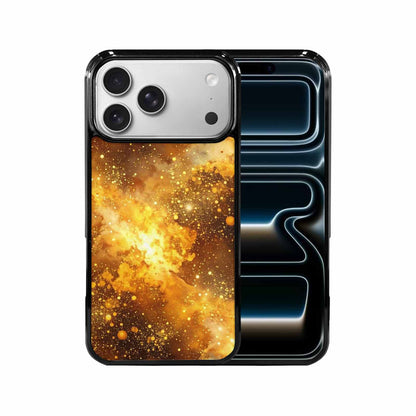 iPhone 17 Pro Max Case — Galaxy Art Golden Cosmic Galaxy Space, Custom Printed Phone Case