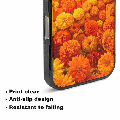 iPhone 16 Pro Max Case — Marigold Day Of The Dead Marigold, Custom Print Case Cover