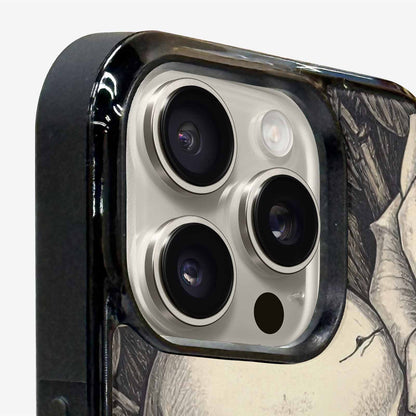 iPhone 15 Pro Max Case — 20 Skulls Overlapping Seamless Tileable Pattern, Custom Phone Case
