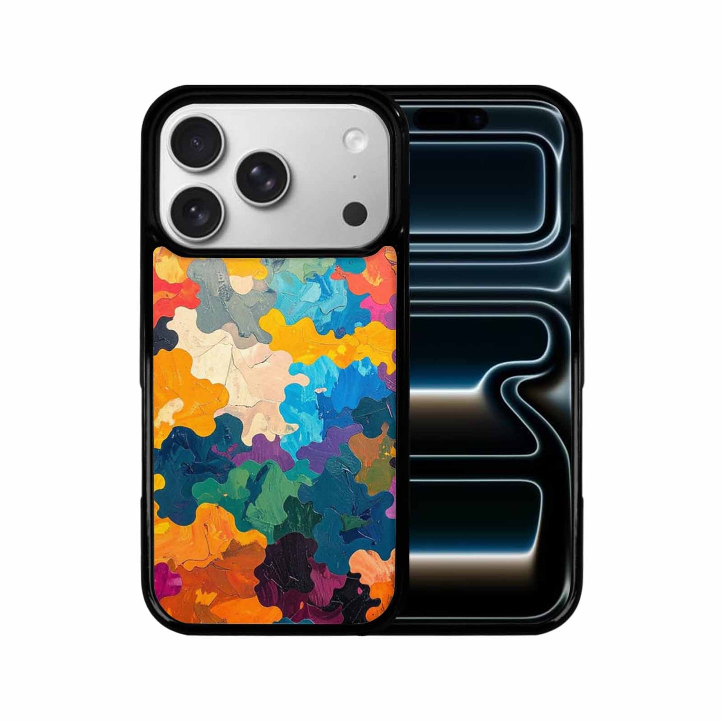 iPhone 17 Pro Case — Camo Patches Full Color Vibrant Camo, Personalized Phone Case