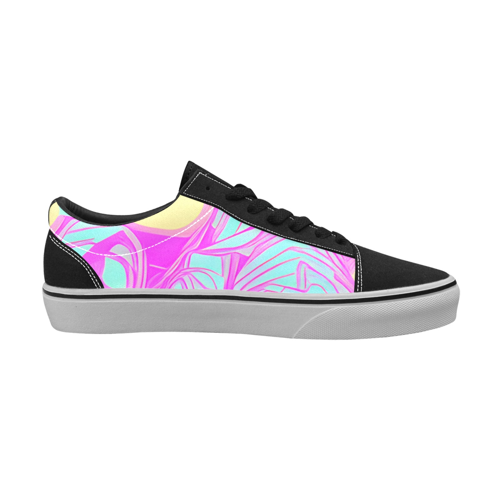 WOMEN'S Wall Eyes Trippy Art Low Top Skateboarding Aesthetic Shoes