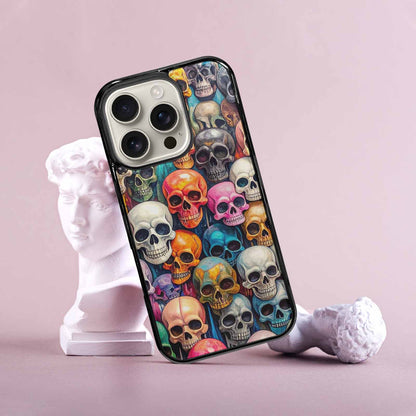 iPhone 16 Pro Case — Skulls Marbleskulls Pattern Ctw, Personalized Phone Case