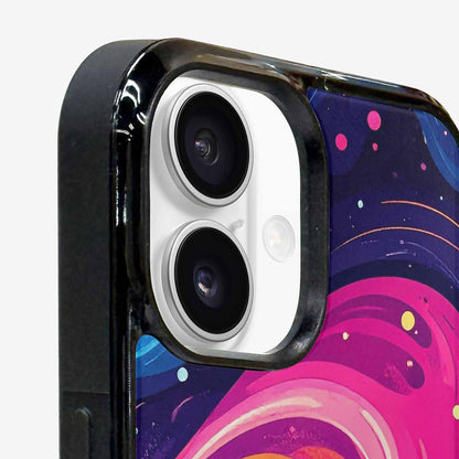 iPhone 16 Plus Case — Love Wins Galaxy Seamless Pattern Vibrant, Custom Print Case Cover
