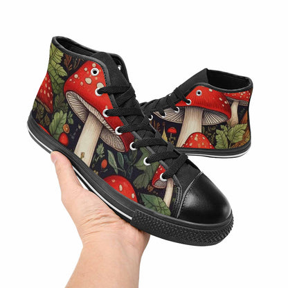 MEN'S Mushroom High Top Canvas Y2K Custom Shoes