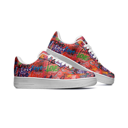 Love Unisex Low Top Leather Sneakers