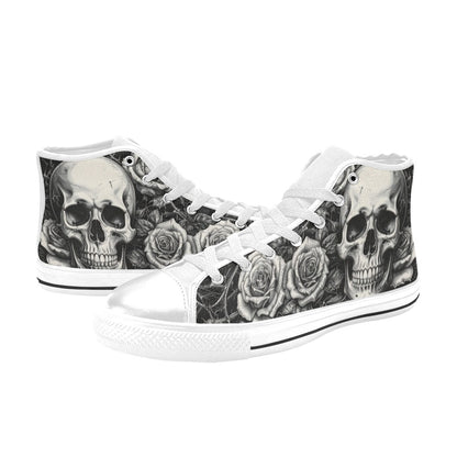MEN'S Monochrome Skull Gothic Dark High Top Canvas Cottagecore Sneakers