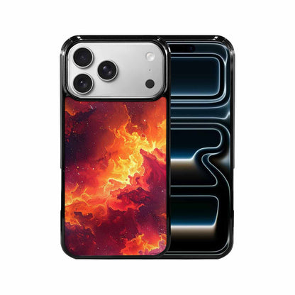 iPhone 17 Pro Max Case — Galaxy Art Red Orange Galaxy Space, Custom Designed Case Cover