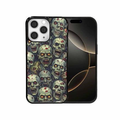 iPhone 15 Pro Max Case — Zombie Head Pattern Hundreds Of Small, Unique Phone Case Design