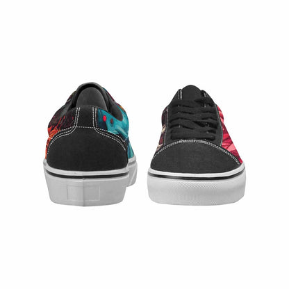 WOMEN'S Skulls Roses Skulls Roses Lace-Up Canvas Dark Academia Custom Sneakers