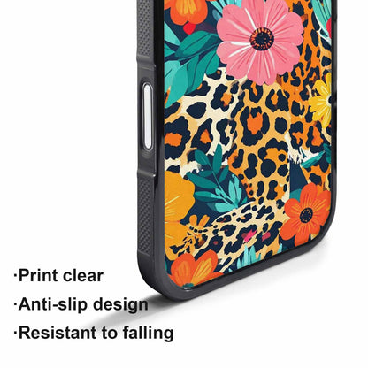 iPhone 17 Pro Case — Leopard Print Floral Seamless Pattern Animal, Personalized Phone Case