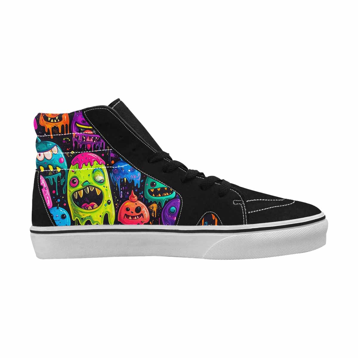 MEN'S Ice Cream Monsters  High Top Canvas Melting Art Sneakers