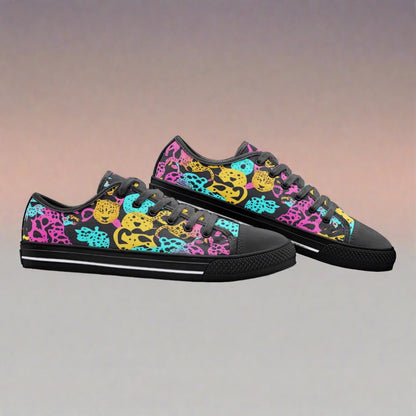 Butterfly Rainbow Purple Teal Custom Bold Art - Freaky Shoes | Custom Art Sneakers