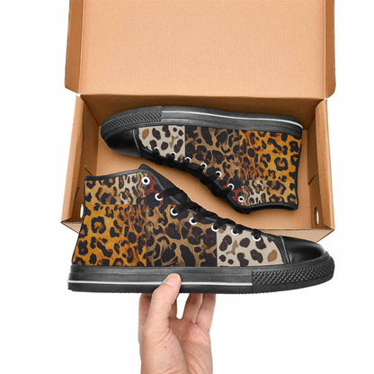 MEN'S Animal Print High Top Canvas Neon Fantasy Custom Sneakers